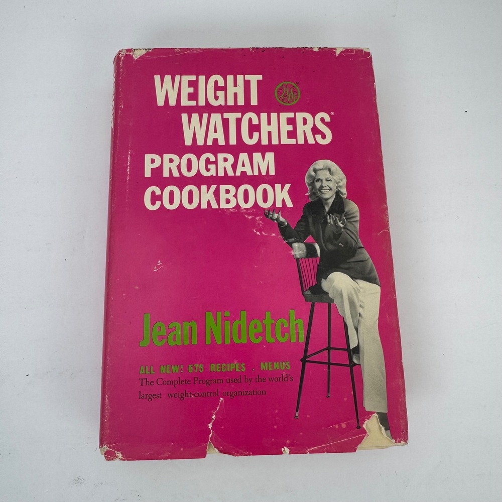 Weight Watchers Program Cookbook Jean Nidetch Pink Vintage 1970s Hardcover Book